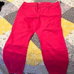 Hot pink Rock Star super skinny high rise jeans